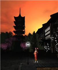 gion lantern orange