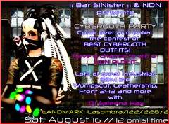 Cyber goth Party on Saturday, August 16 