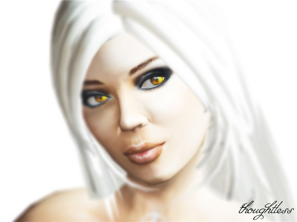 High key portrait