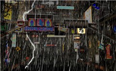 rainy night at sick I
