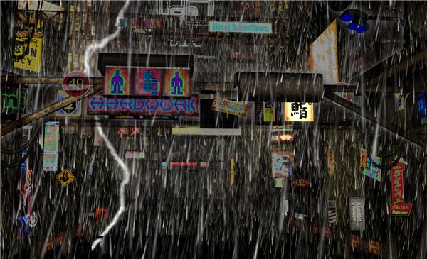 rainy night at sick I