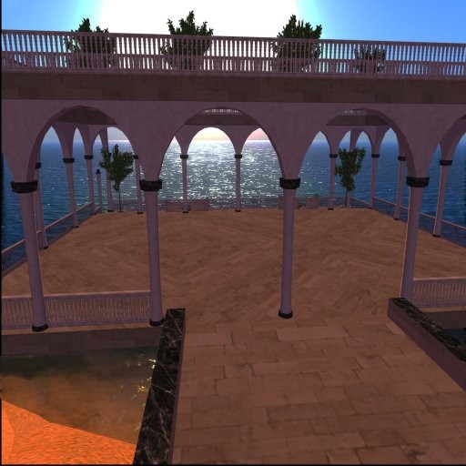 Tyche ballroom at sunset