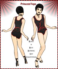 Black n Blue Bathing Suit Competition
