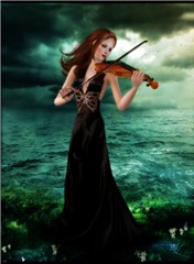 Violinist On The Ocean
