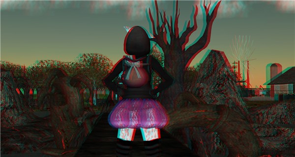 3D Stereo Viewer Second Life - Vint at Darklands Cemetary