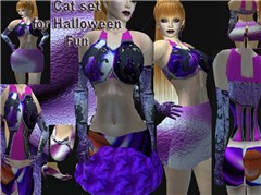 cat set for halloween sing
