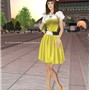Acid rosebelt dress yellow