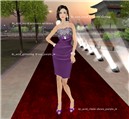 Acid glittering dress purple