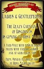 The Crazy Carnival of Discounts Poster