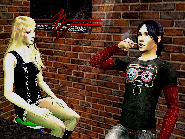 Flirting in a bar