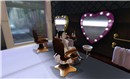 beauty salon with heart shaped mirror - Torley Olmstead