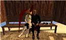 sitting on a bench together - Torley Olmstead