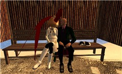 sitting on a bench together - Torley Olmstead