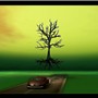 "Beneath the tree that died"