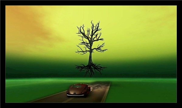"Beneath the tree that died"