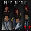 Plaid Bangles - Gold