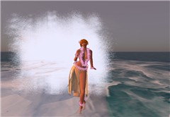 Hula girl waves