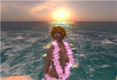 Hula girl and sun