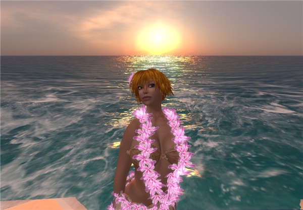 Hula girl and sun