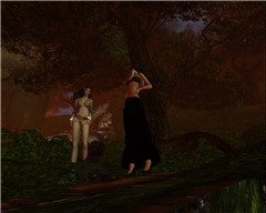 The ladies in the garden, with  a pet - Ahmad Hosho