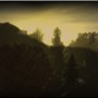 sunset over dark isle