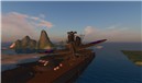 Flying past a Japanese WWII warship
