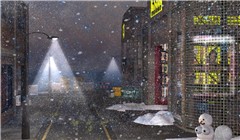 Snowing in Urban Second Life - Koinup Burt