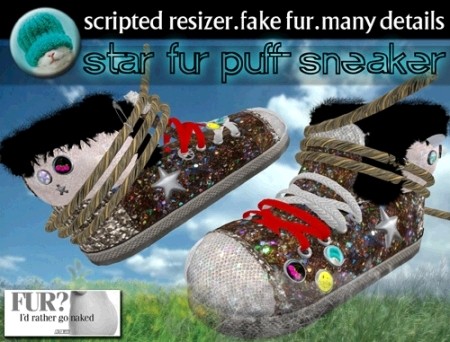*BR* Star fur puff sneaker
