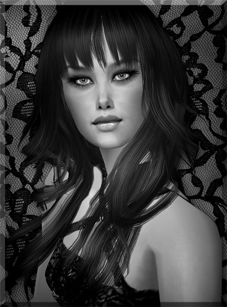 Expressive headshot B/W