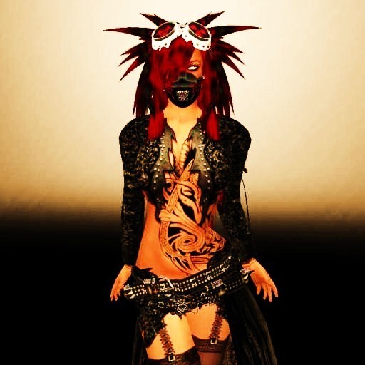 Cyber goth meets Combat Chick