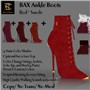 BAX Ankle Boots Red+ Suede