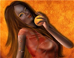 woman in orange