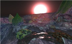 the sun looks like an ominous blood moon - Torley Olmstead