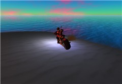 Riding nearby the shore