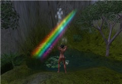 Nude by the rainbow
