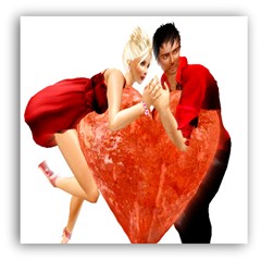 Abs and Iza on a heart