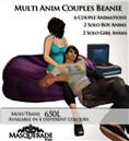 couples beanie advert purple