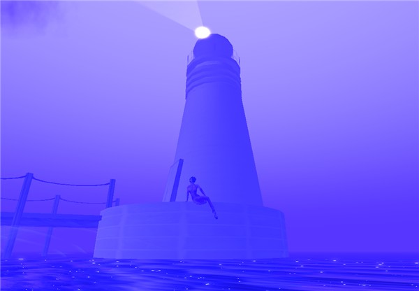 Lighthouse, lost in the fog