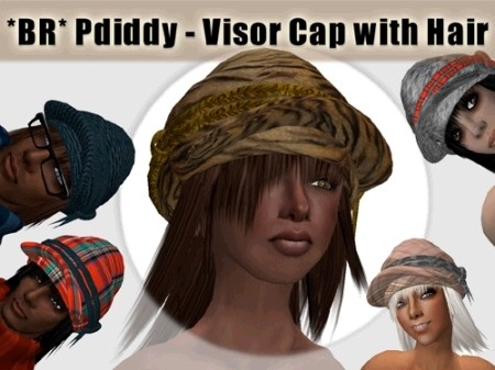 *BR* Pdiddy - Visor Cap with Hair Promo