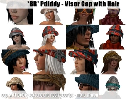 *BR* Pdiddy - Visor Cap with Hair Vendor