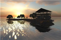 Island on Moose Beach - Raul Crimson