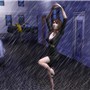 Dancing in the rain.