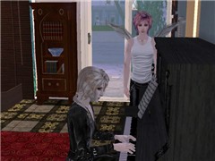 Darius playing piano to Theo