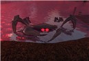 Giant crab lurking in the pond