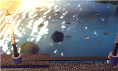 lily pads and yellow glow from the sun - Torley Olmstead