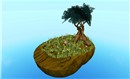 floating island with pillow, tree, flowers - Torley Olmstead