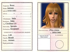 Carta d'identita Antonia Rossi