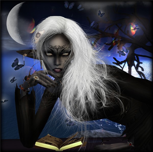 Painted with the shadows of the moon