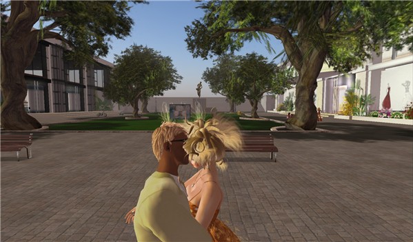kissing in second life : xavi, rafee