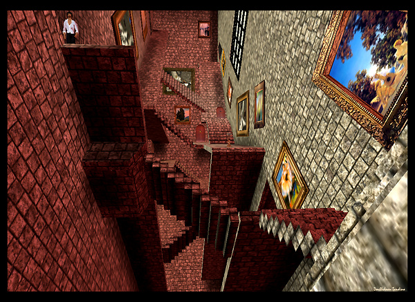 Colin Fizgig's Hogwarts-meets-Escher build - 2